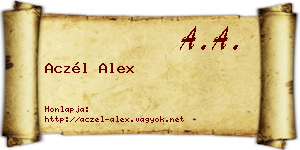 Aczél Alex névjegykártya