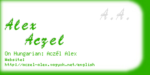 alex aczel business card